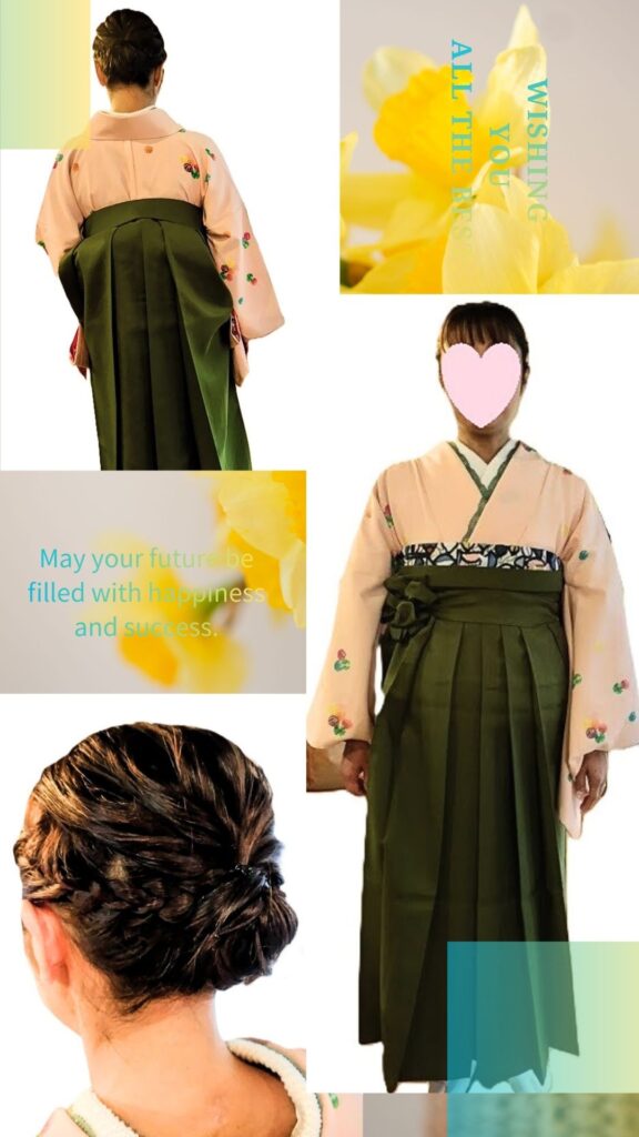 3月高校卒業式先生袴おしたく